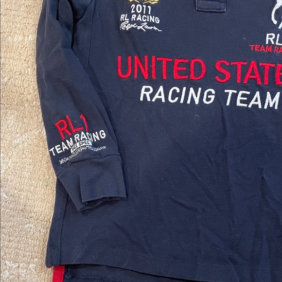Polo by Ralph Lauren Kids Navy Racing Team Polo Shirt Top 6 and Carters 6 Pants - Picture 3 of 10